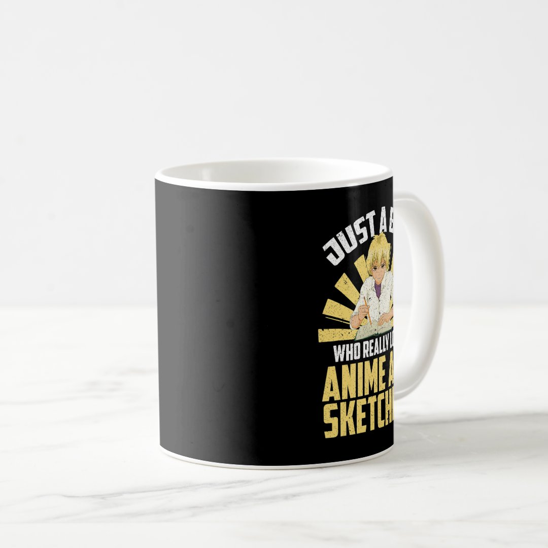 Sketching Otaku Anime Lover Boys Japanese Manga An Coffee Mug Anime Kupa Bardak Modern Anime Baskılı Kupa