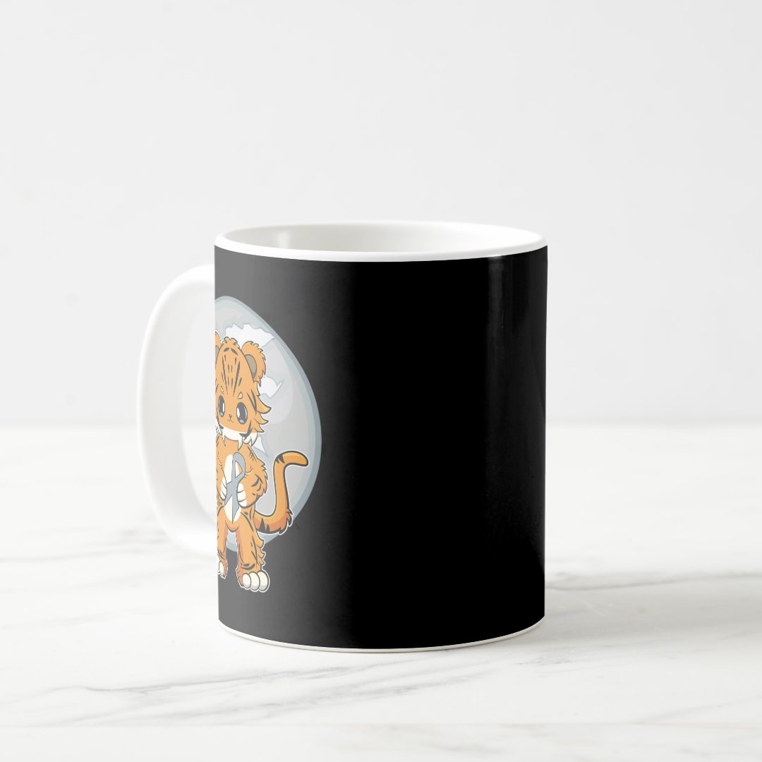 Tiger Anime Cat Dyslexia Awareness  Coffee Mug Anime Kupa Bardak Modern Anime Baskılı Kupa