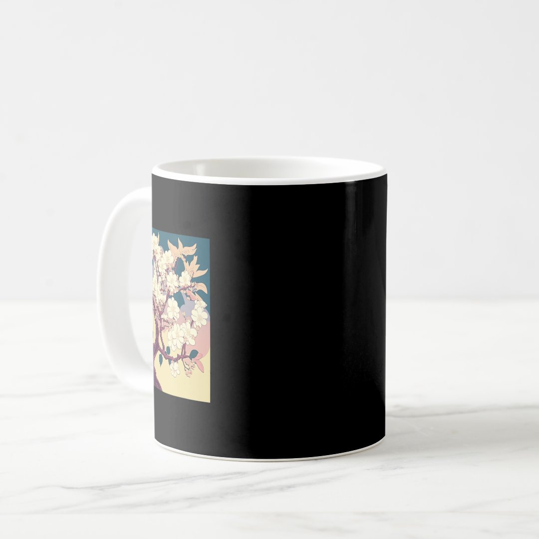 Vintage Cherry Blossom  Sakura Japanese Art Anime  Coffee Mug Anime Kupa Bardak Modern Anime Baskılı Kupa