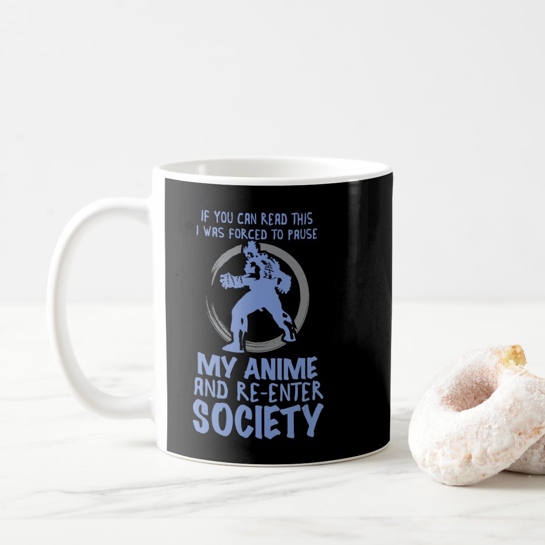 Watching Anime For Men Women Kawaii Cute Japanese  Coffee Mug Anime Kupa Bardak Modern Anime Baskılı Kupa