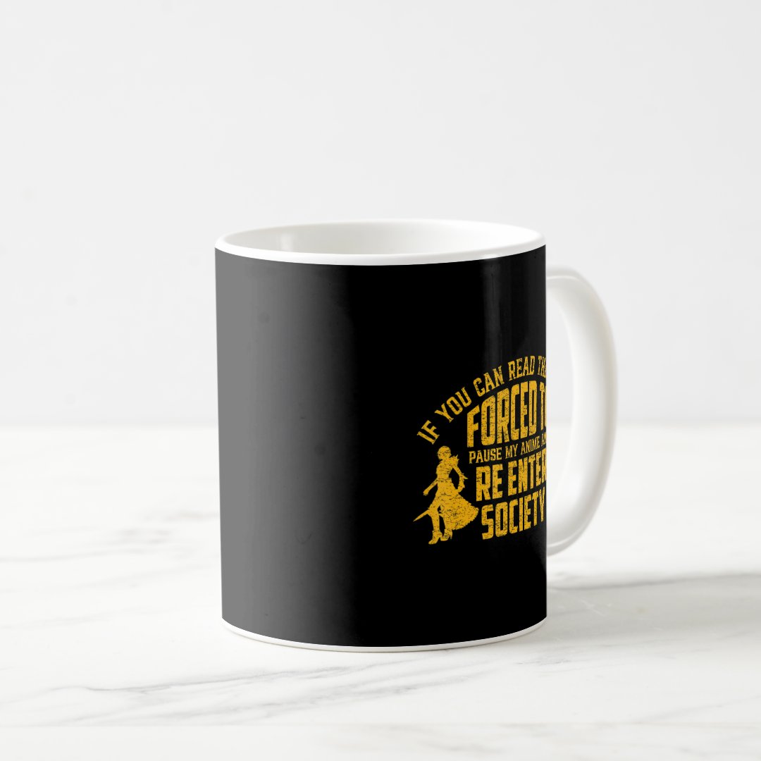 Watching Anime For Men Women Kawaii Cute Japanese  Coffee Mug Anime Kupa Bardak Modern Anime Baskılı Kupa