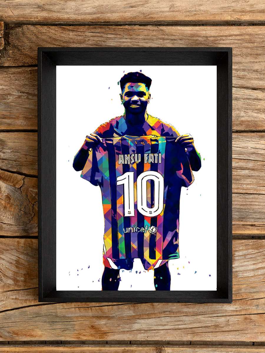 Ansu Fati Futbol Poster Çerçevesiz Yüksek Kalite Futbolcu Duvar Poster