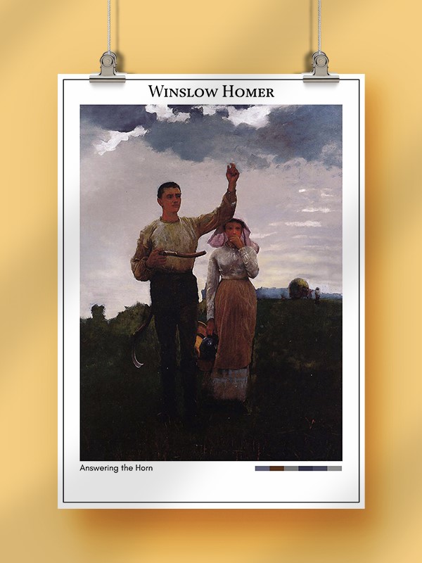 Winslow Homer Answering the Horn Poster
