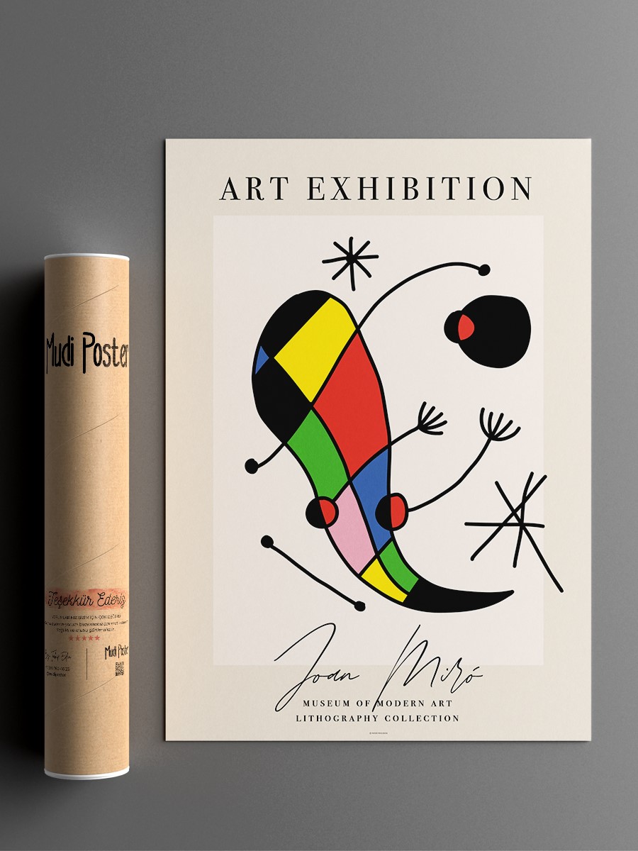 Art Exhibition Soyut Modern Poster Çerçevesiz Duvar Tablosu Sanatsal Poster