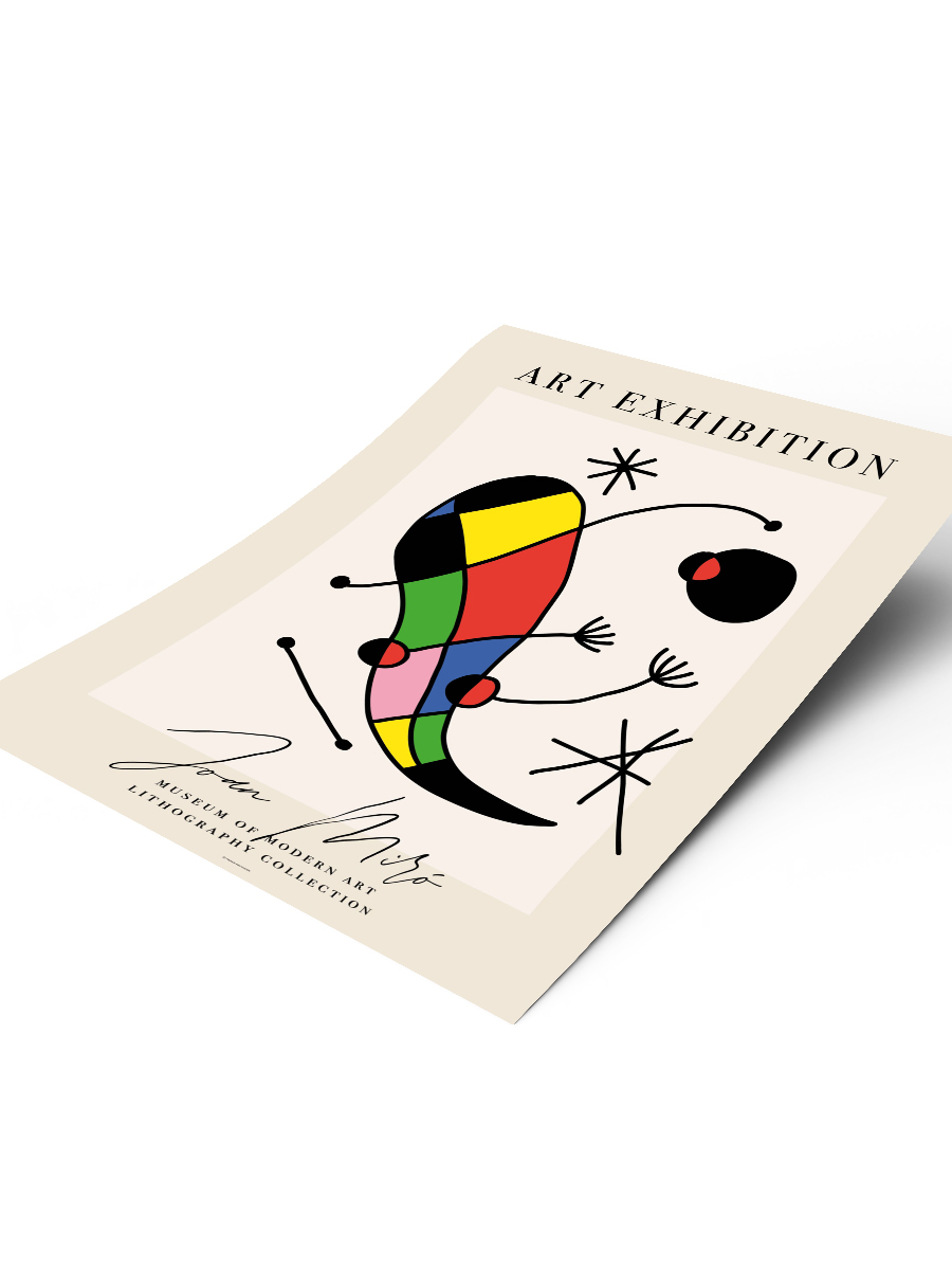 Art Exhibition Soyut Modern Poster Çerçevesiz Duvar Tablosu Sanatsal Poster