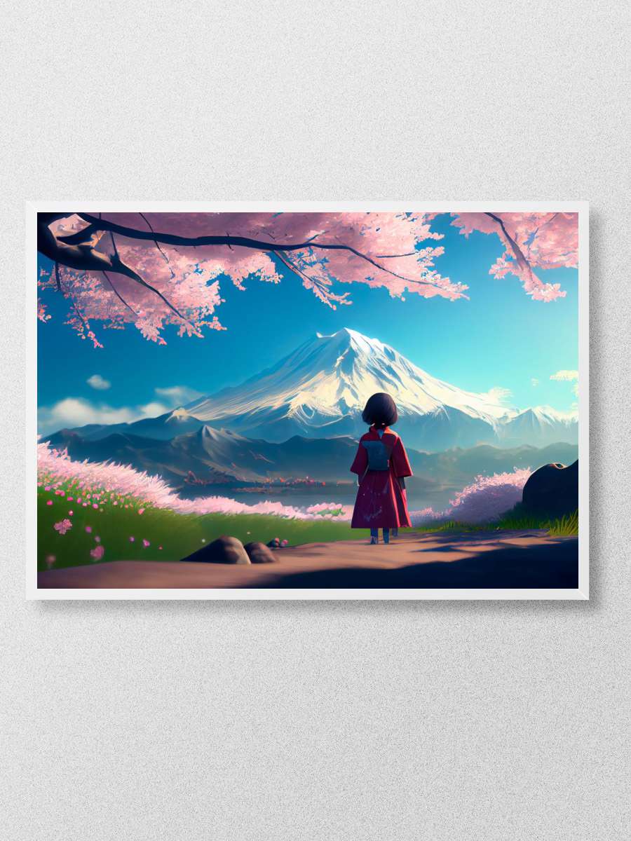 Asian Girl Landscapes Anime Poster Çerçevesiz Yüksek Kalite Anime Duvar Poster