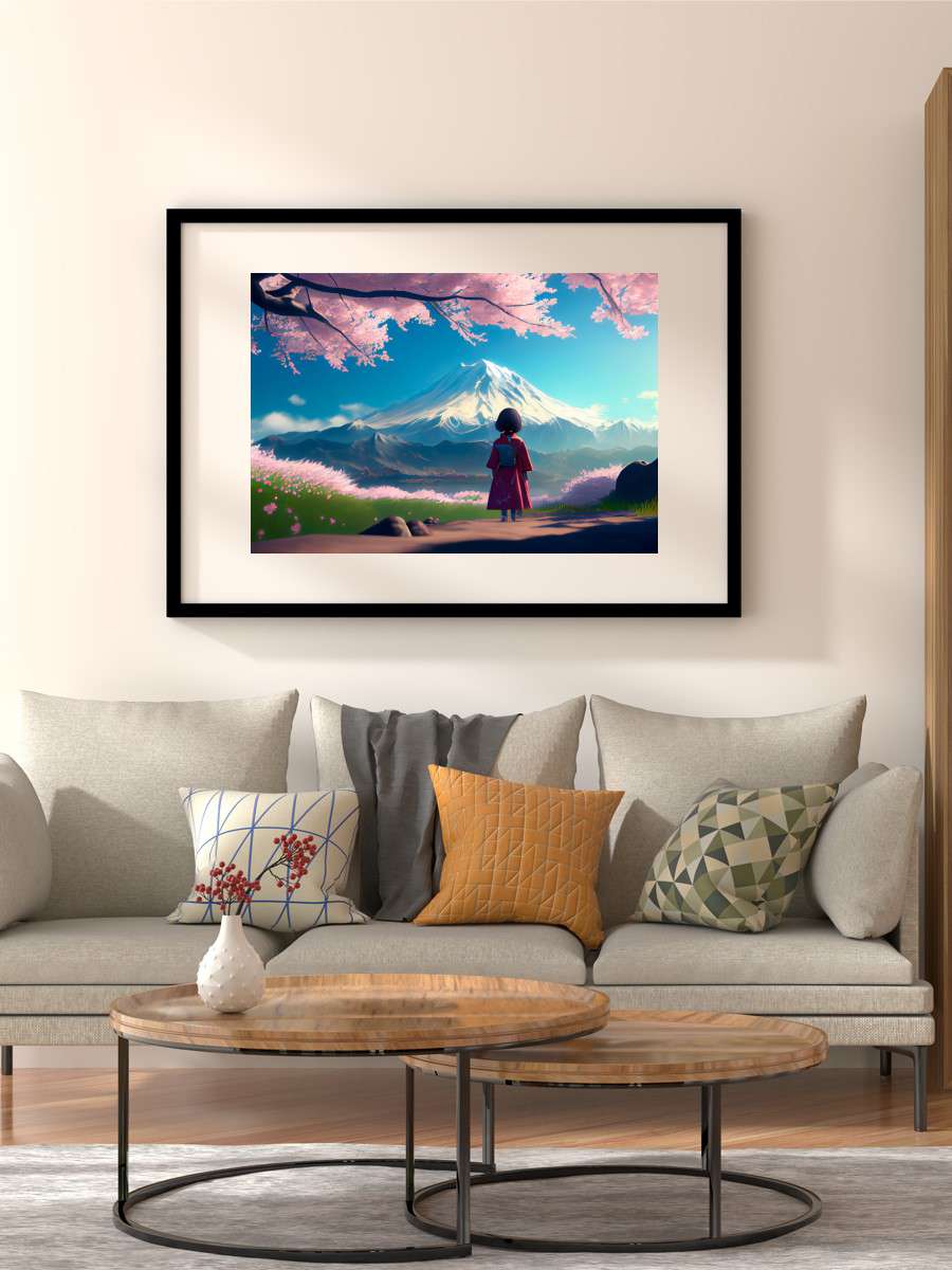 Asian Girl Landscapes Anime Poster Çerçevesiz Yüksek Kalite Anime Duvar Poster