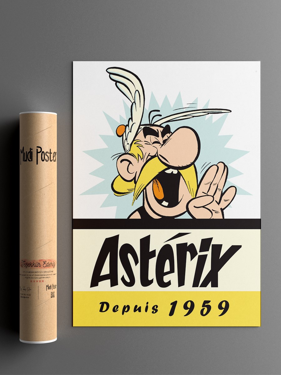 Asterix 1959 Poster, Çerçevesiz Tv Film Poster
