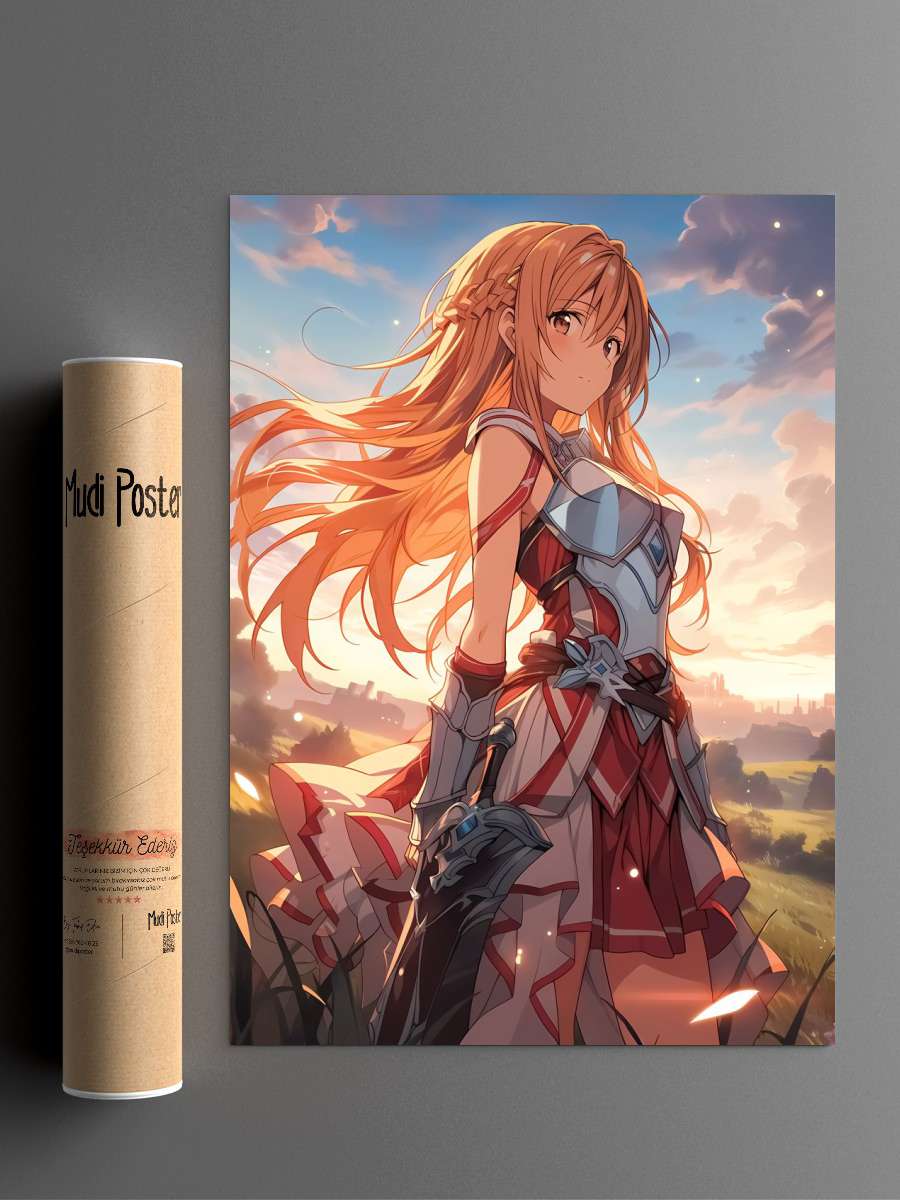 Asuna SAO Anime Waifu Anime Poster Çerçevesiz Yüksek Kalite Anime Duvar Poster