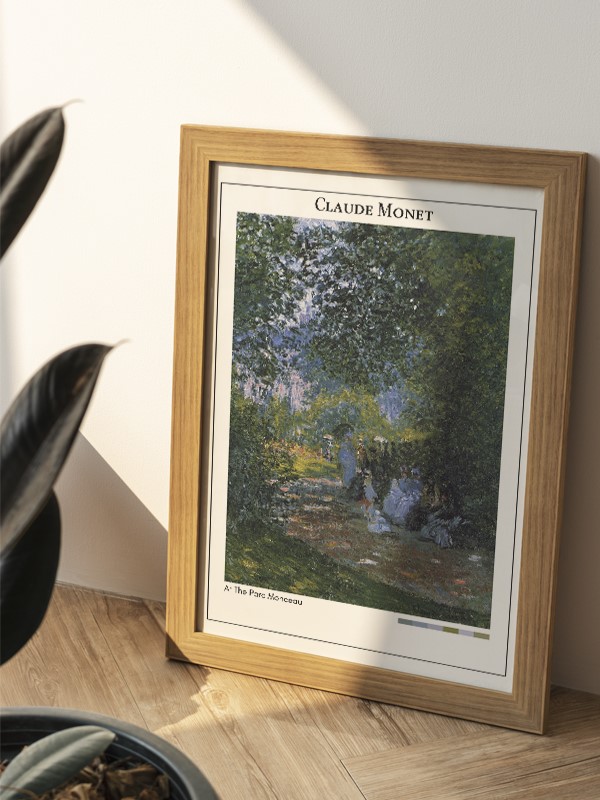 Claude Monet At The Parc Monceau Poster