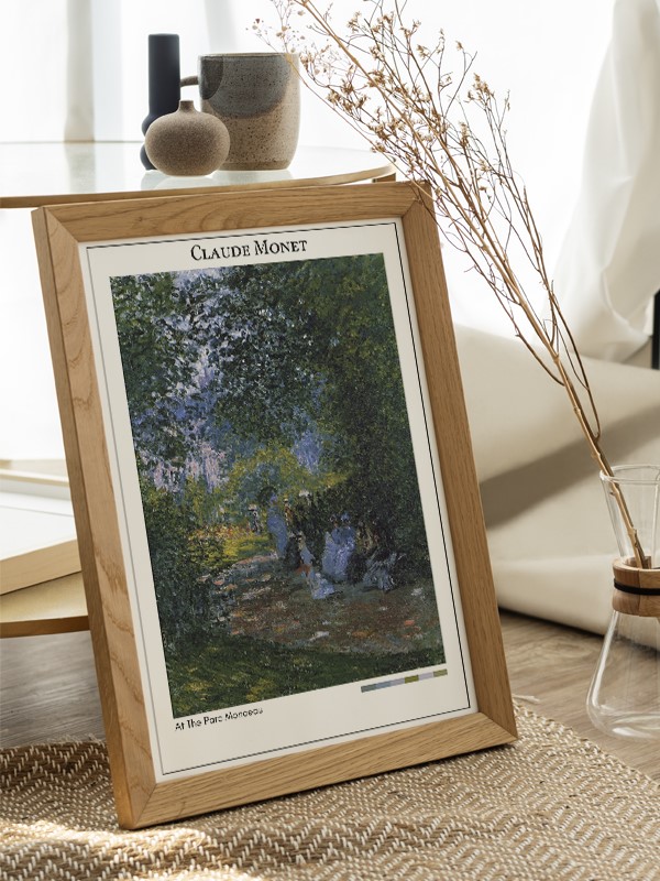 Claude Monet At The Parc Monceau Poster