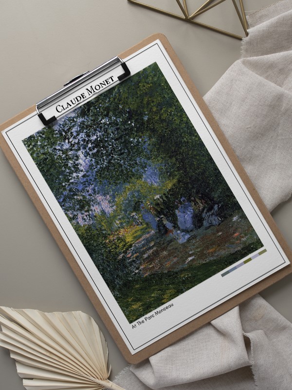 Claude Monet At The Parc Monceau Poster