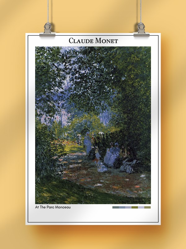 Claude Monet At The Parc Monceau Poster
