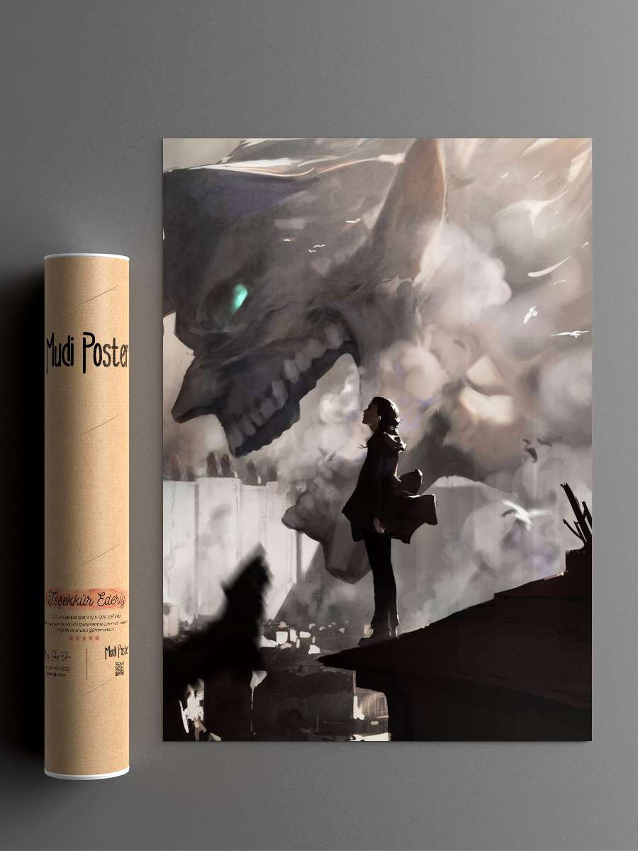 Attack On Titan Anime Anime Poster Çerçevesiz Yüksek Kalite Anime Duvar Poster