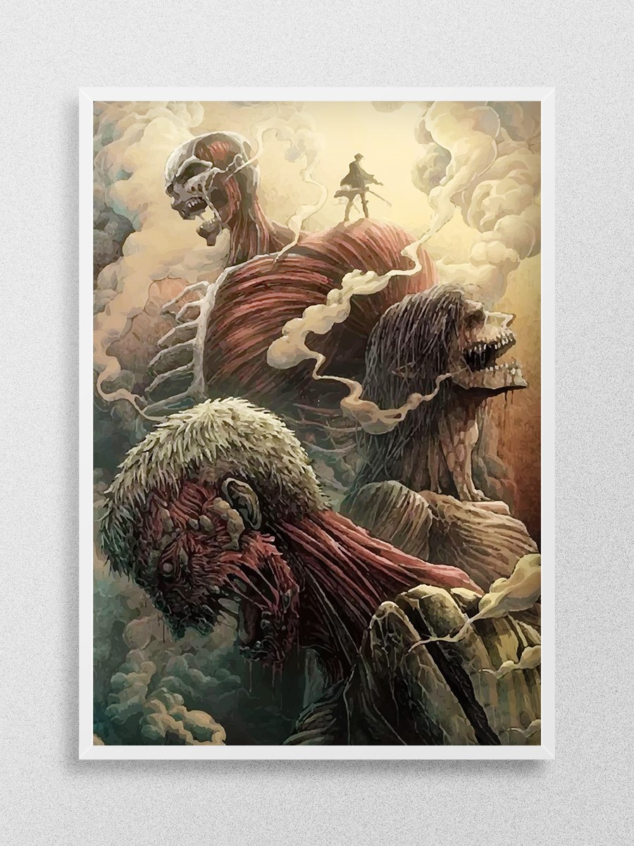 attack on titan Anime Poster Çerçevesiz Yüksek Kalite Anime Duvar Poster