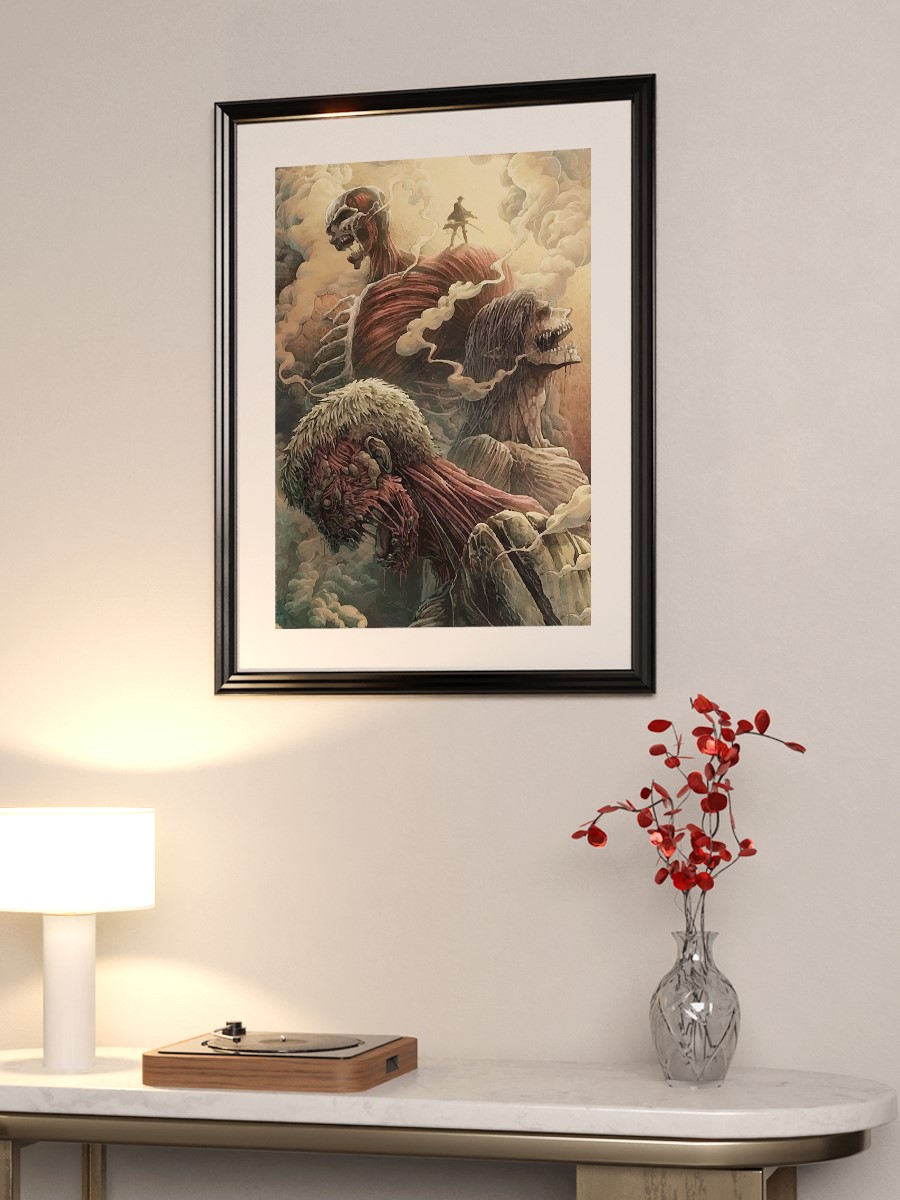 attack on titan Anime Poster Çerçevesiz Yüksek Kalite Anime Duvar Poster