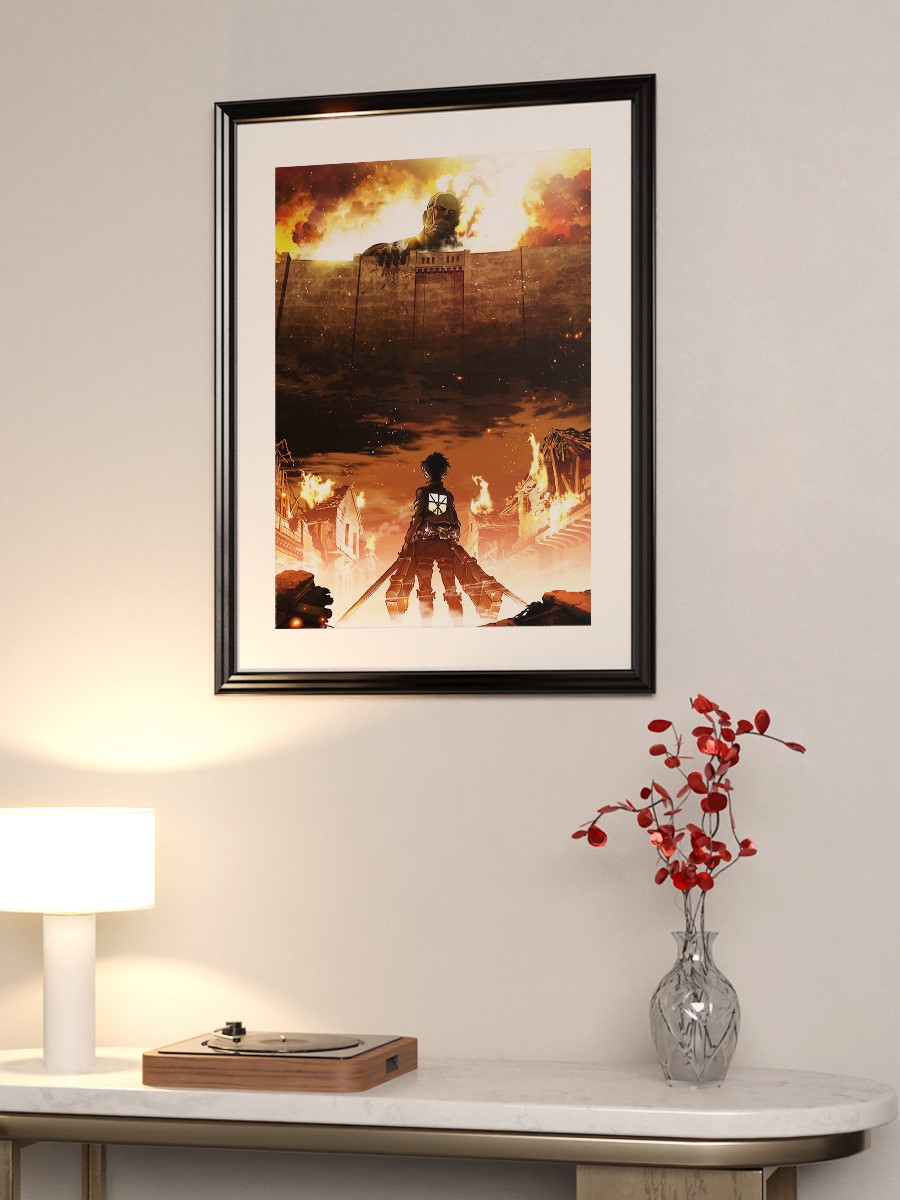 attack on titan Anime Poster Çerçevesiz Yüksek Kalite Anime Duvar Poster