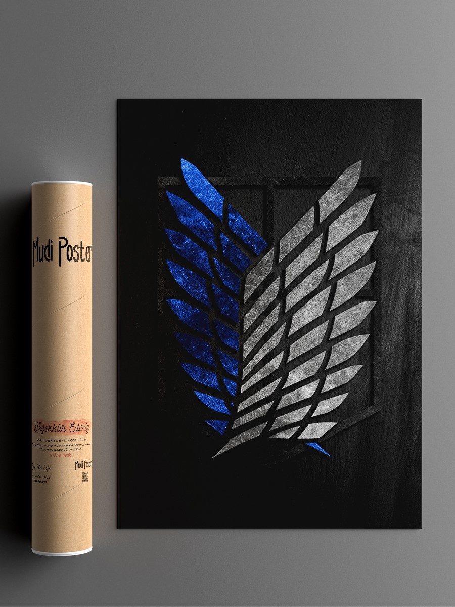 Attack on Titan Wings Anime Poster Çerçevesiz Yüksek Kalite Anime Duvar Poster