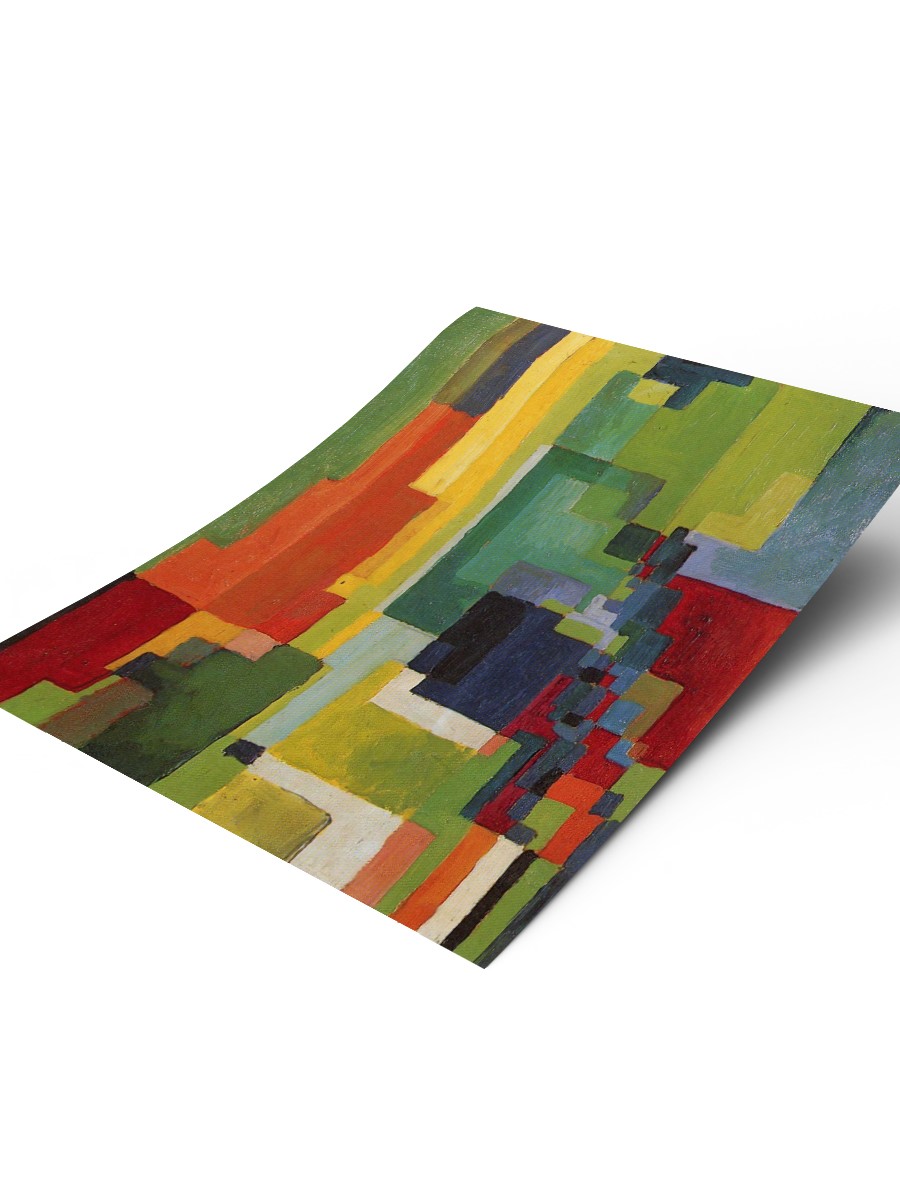 August Macke Colored Forms Tablo Sanatsal Ünlü Ressam Poster Çerçevesiz Yüksek Kalite Poster