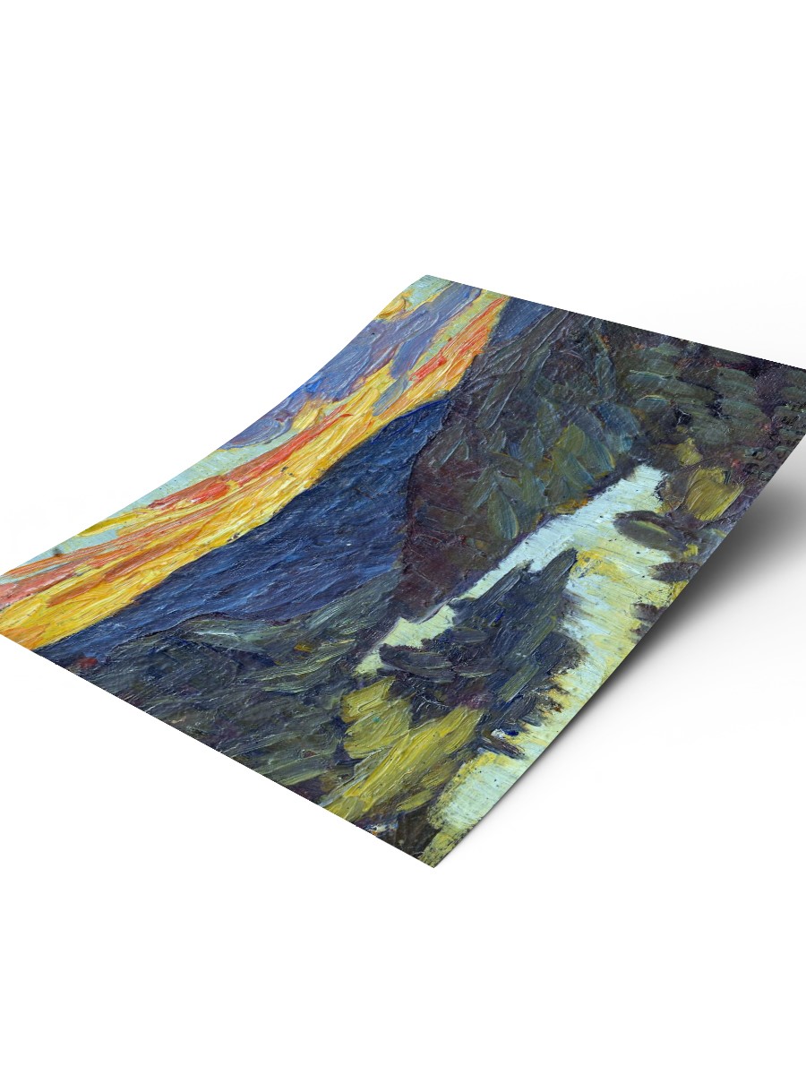 Autumn Sunset Tablo Sanatsal Ünlü Ressam Poster Çerçevesiz Yüksek Kalite Poster