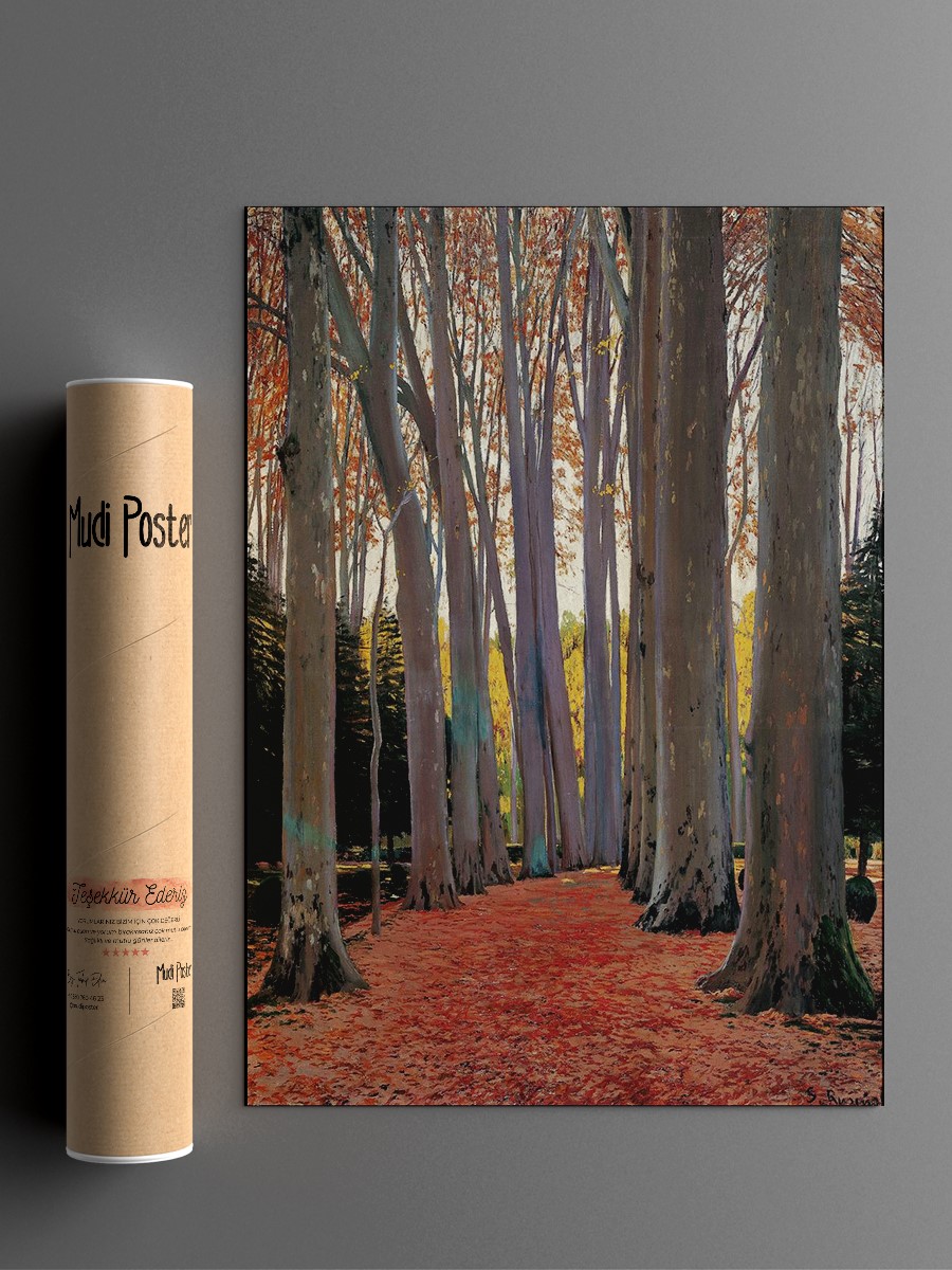 Avenue of Plane Trees Tablo Sanatsal Ünlü Ressam Poster Çerçevesiz Yüksek Kalite Poster
