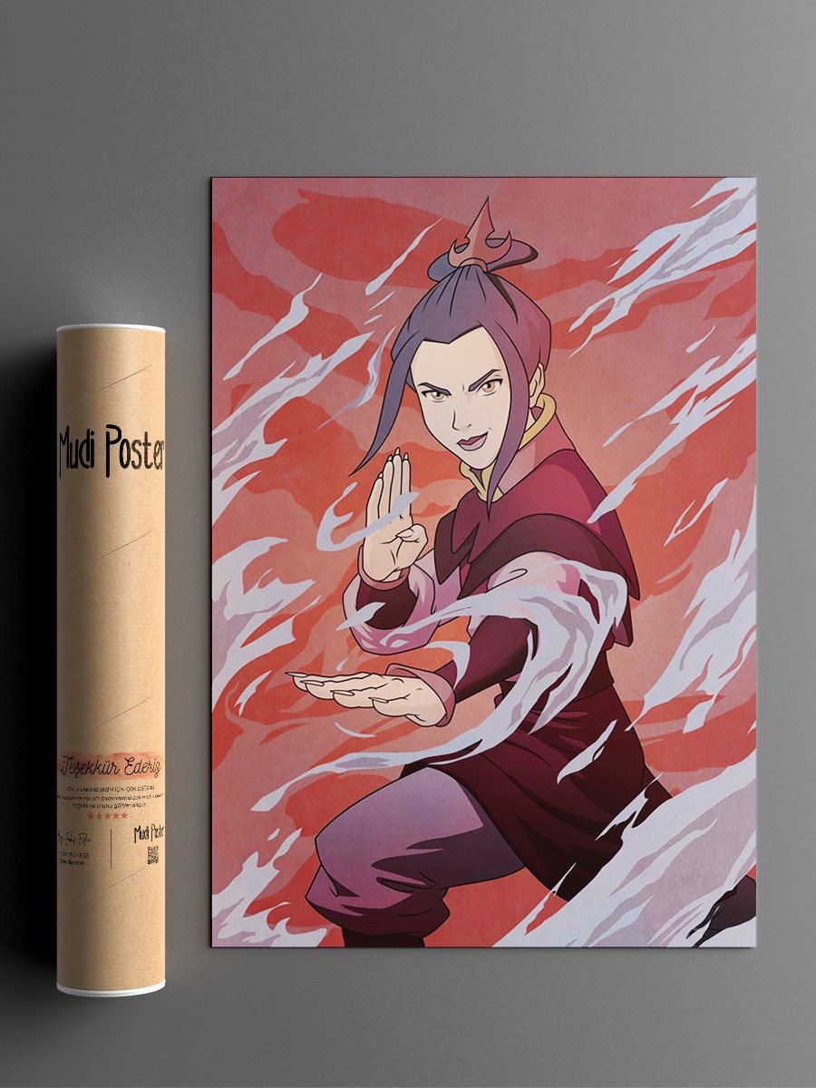Azula Elements Anime Poster Çerçevesiz Yüksek Kalite Anime Duvar Poster