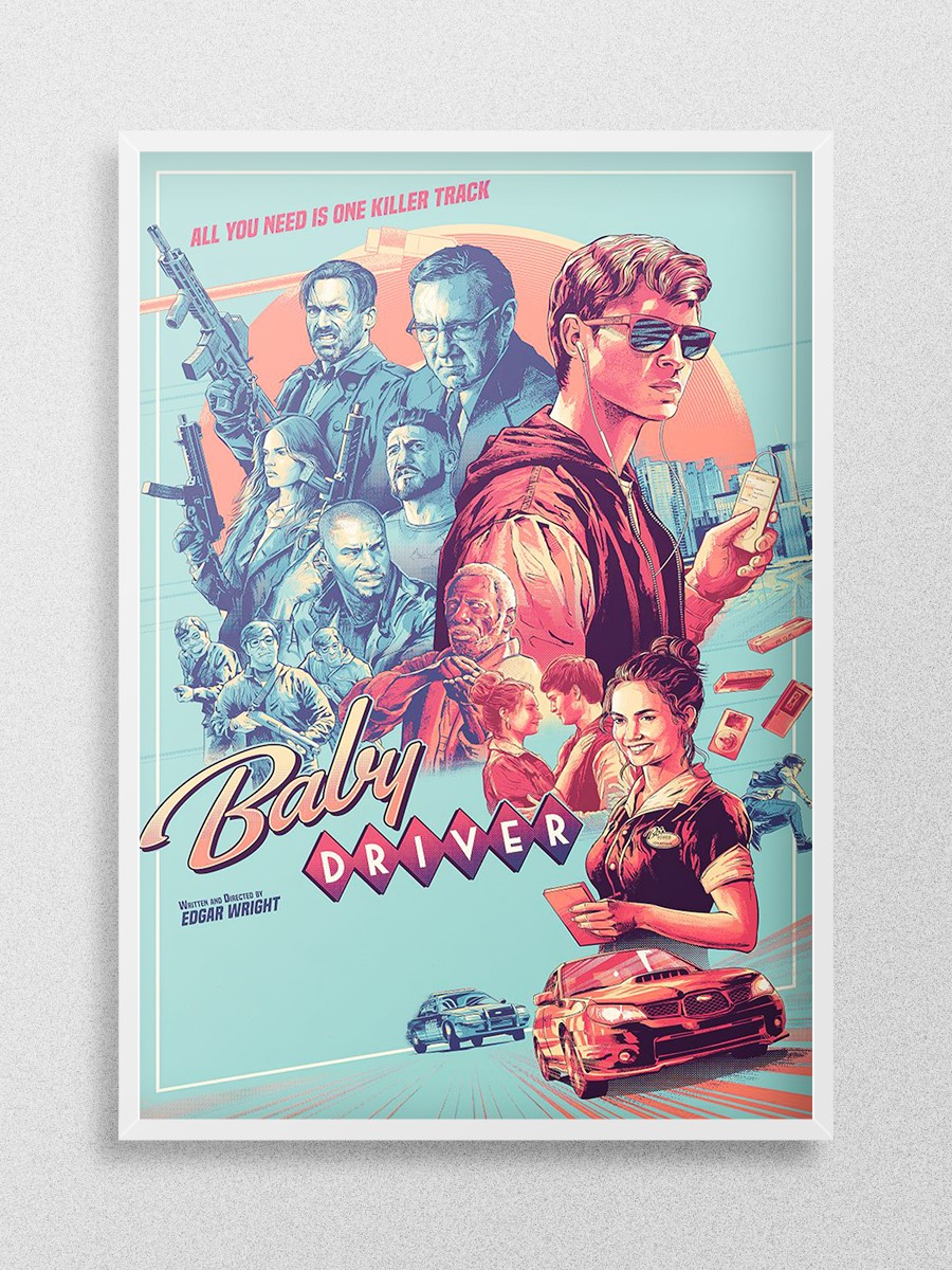 Baby Driver Poster, Çerçevesiz Tv Film Poster