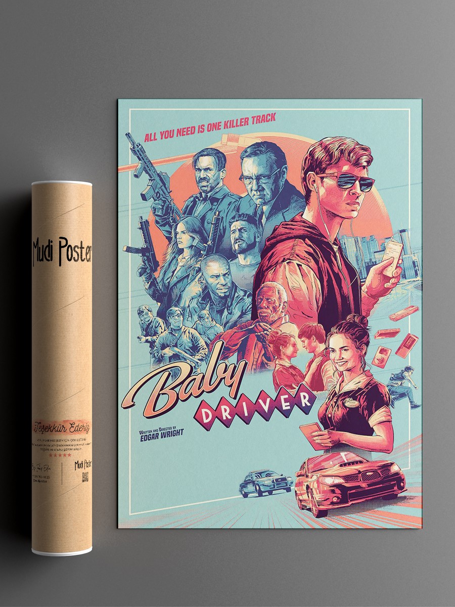 Baby Driver Poster, Çerçevesiz Tv Film Poster