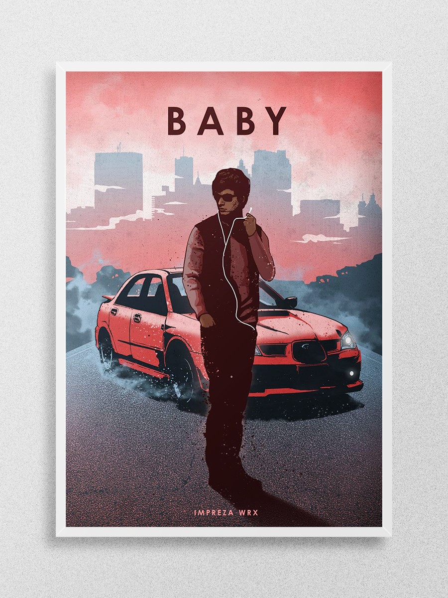 Baby Driver Poster, Çerçevesiz Tv Film Poster