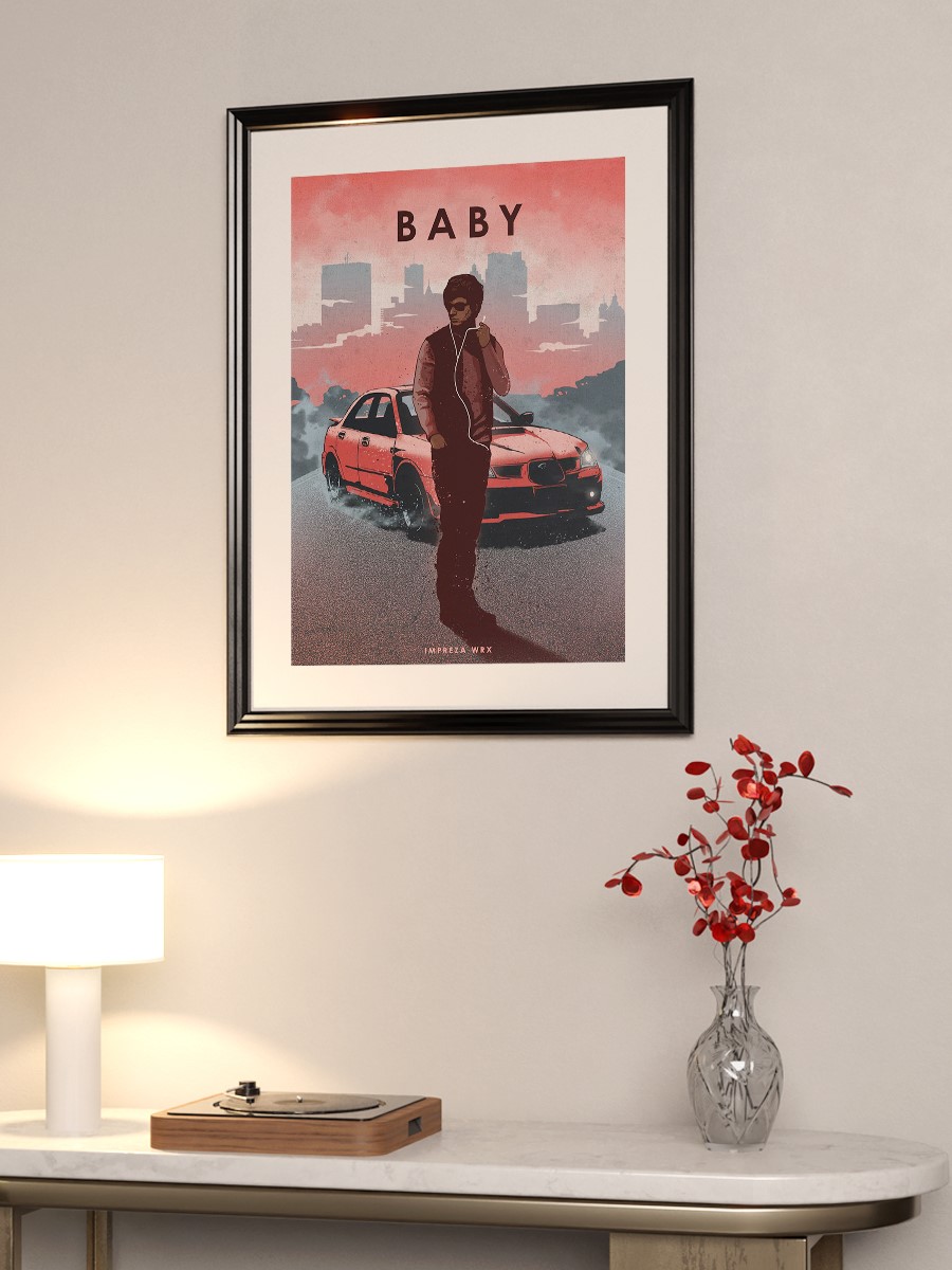 Baby Driver Poster, Çerçevesiz Tv Film Poster