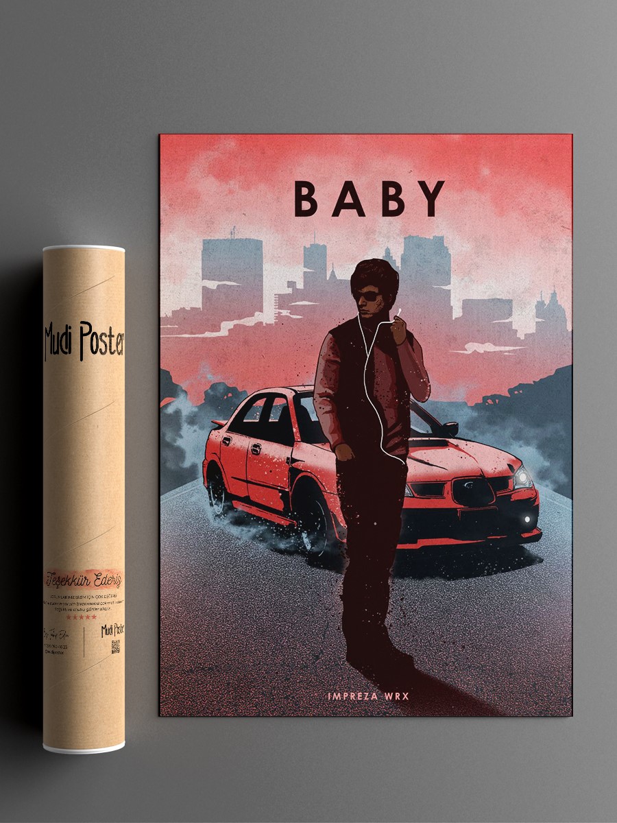 Baby Driver Poster, Çerçevesiz Tv Film Poster