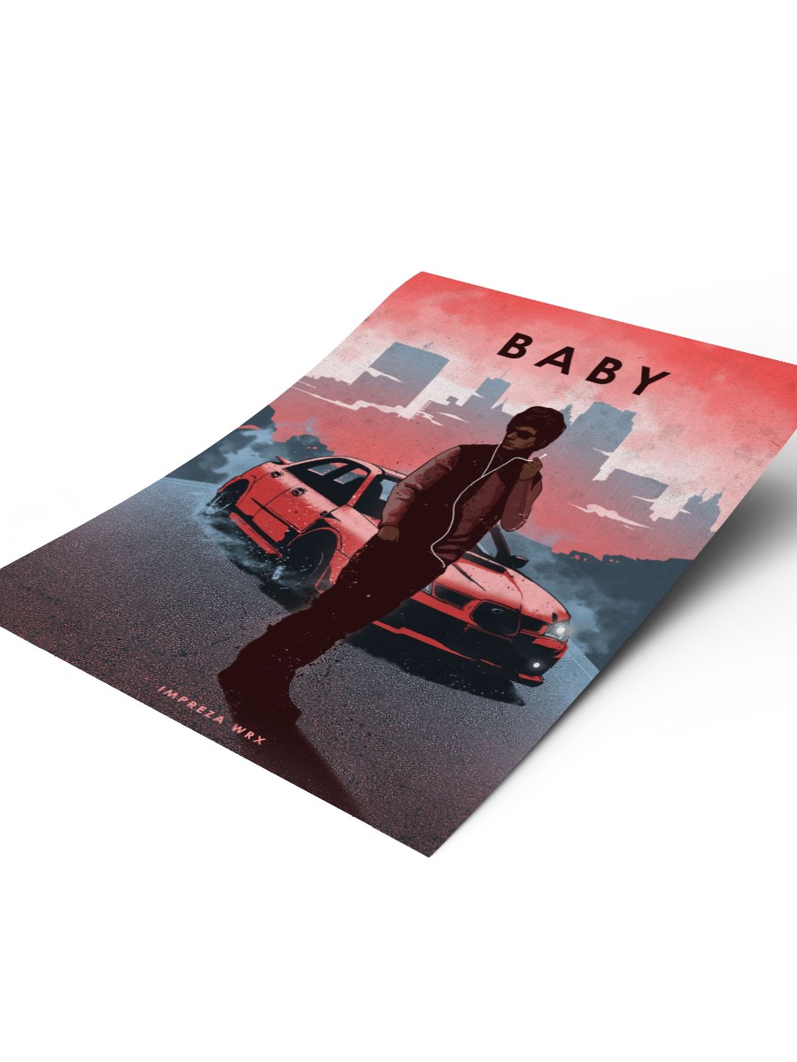 Baby Driver Poster, Çerçevesiz Tv Film Poster