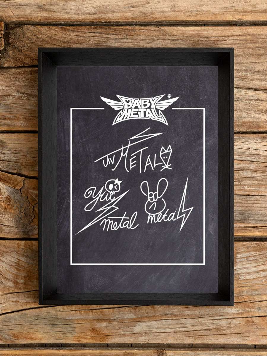 Babymetal Signature Anime Poster Çerçevesiz Yüksek Kalite Anime Duvar Poster