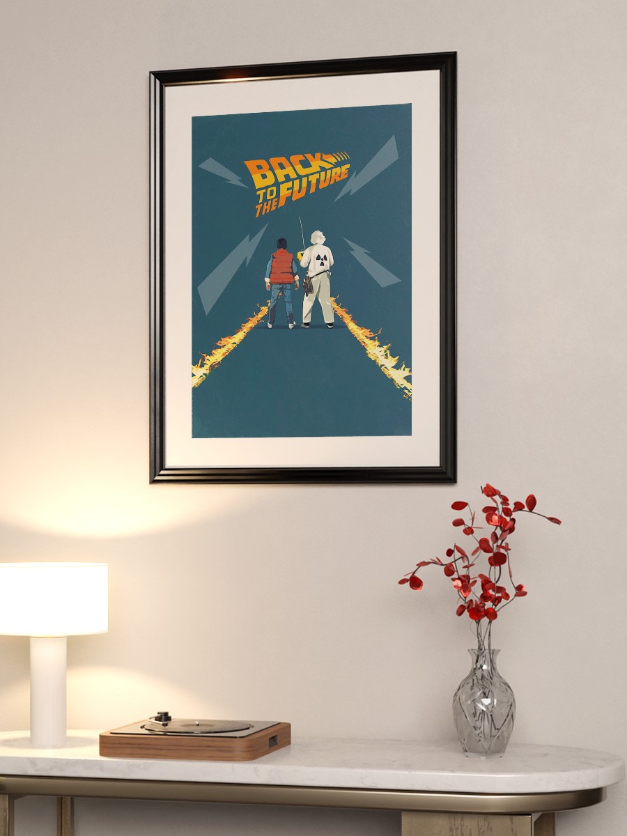 Back To The Future Minimal Poster, Çerçevesiz Tv Film Poster