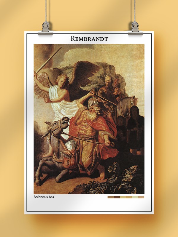 Rembrandt Balaam's Ass Poster