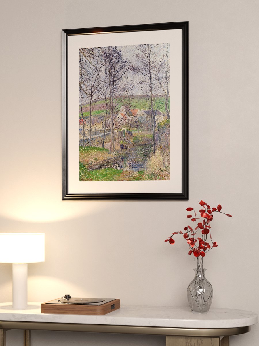 Banks of the Viosne Tablo Sanatsal Ünlü Ressam Poster Çerçevesiz Yüksek Kalite Poster