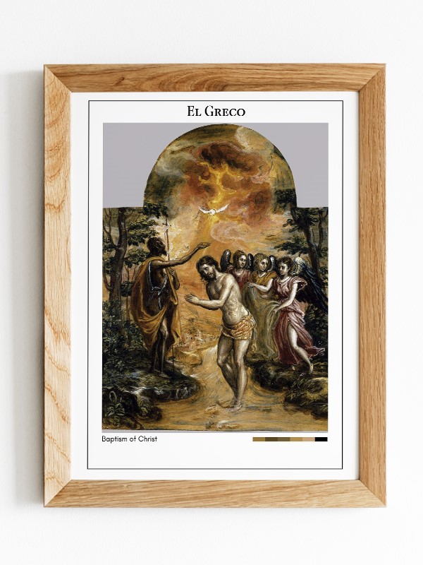 El Greco Baptism of Christ Poster