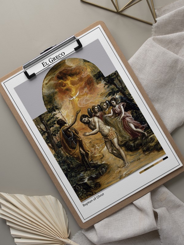 El Greco Baptism of Christ Poster