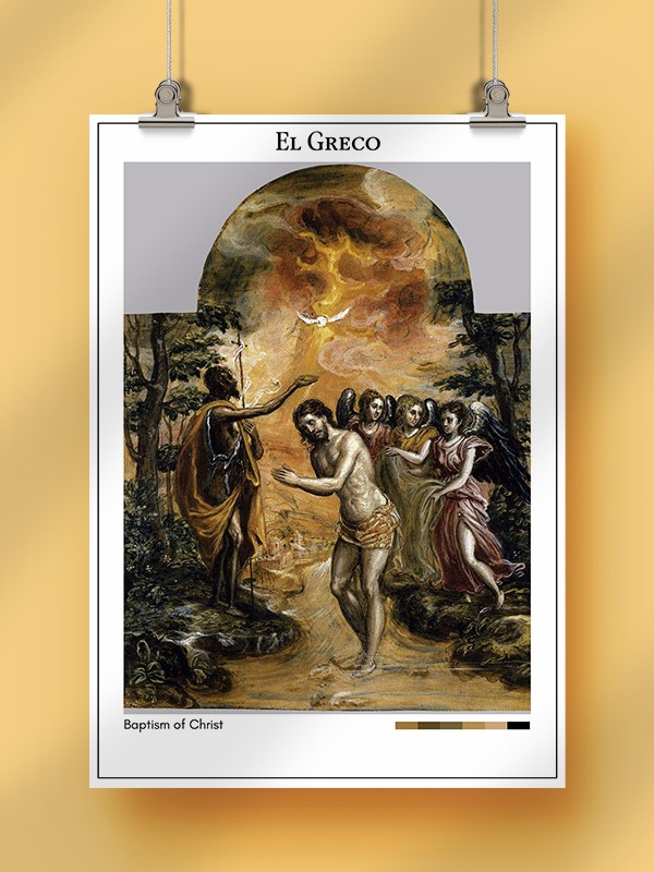 El Greco Baptism of Christ Poster