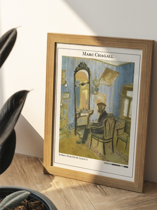Marc Chagall Barber's Shop (Uncle Zusman) Poster