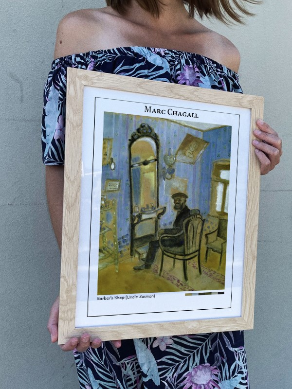 Marc Chagall Barber's Shop (Uncle Zusman) Poster