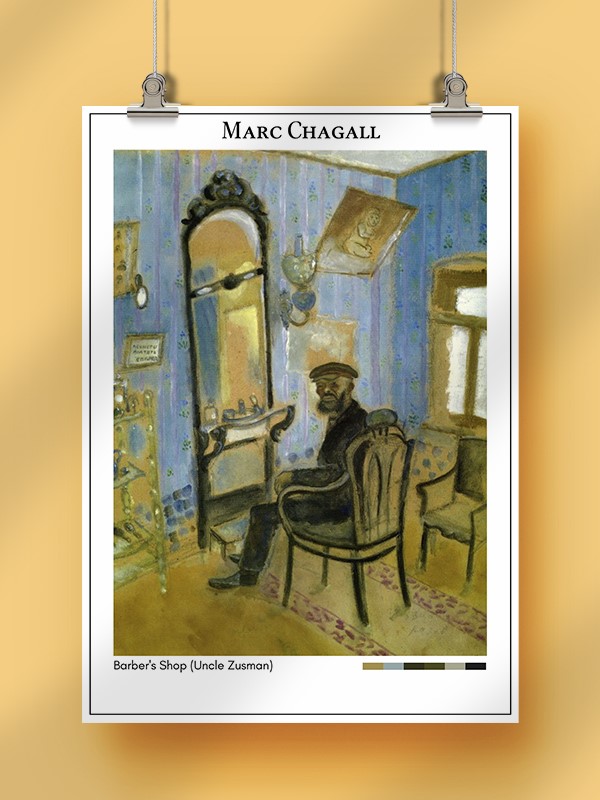 Marc Chagall Barber's Shop (Uncle Zusman) Poster