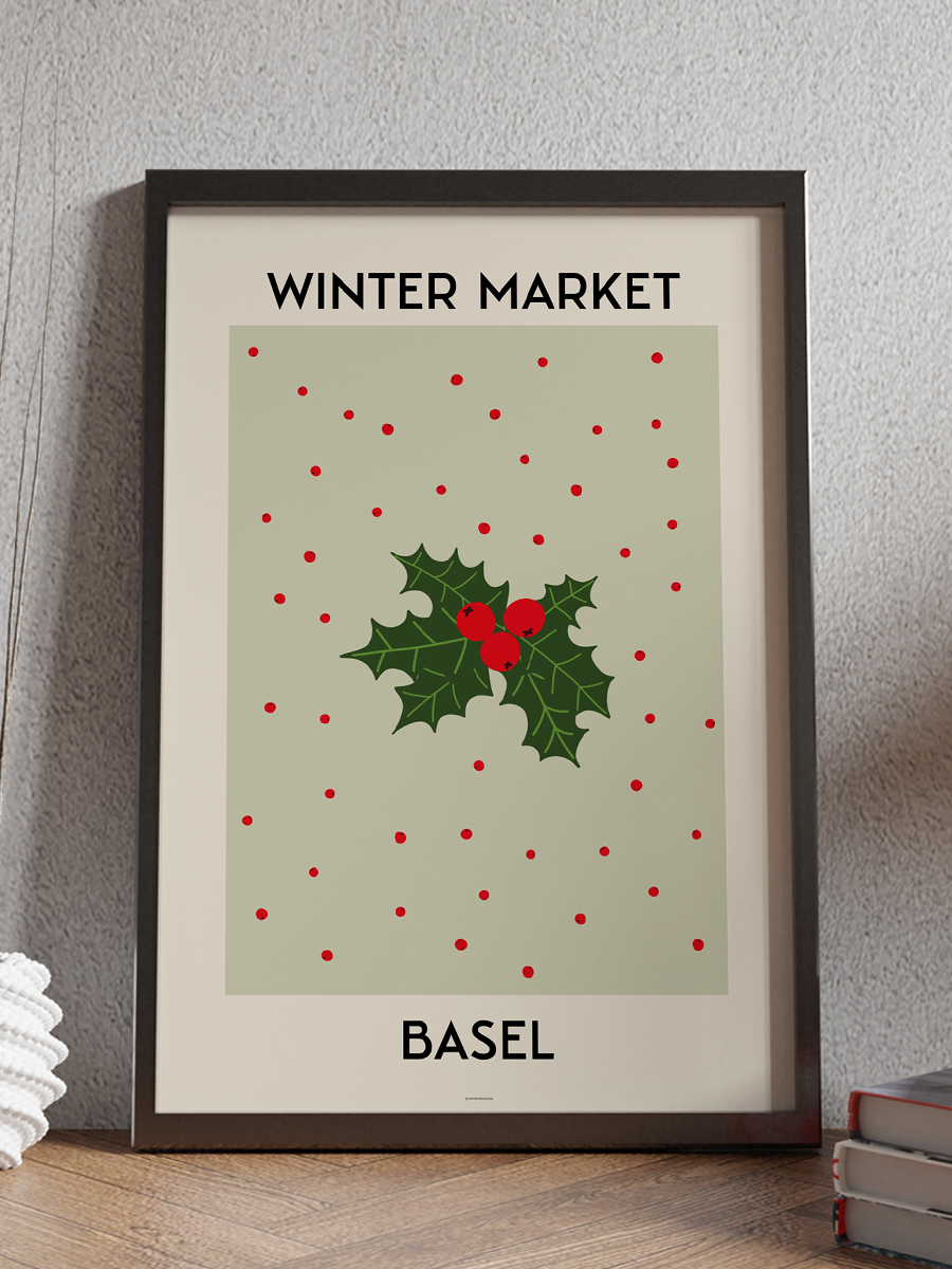 Basel Soyut Modern Poster Çerçevesiz Duvar Tablosu Sanatsal Poster