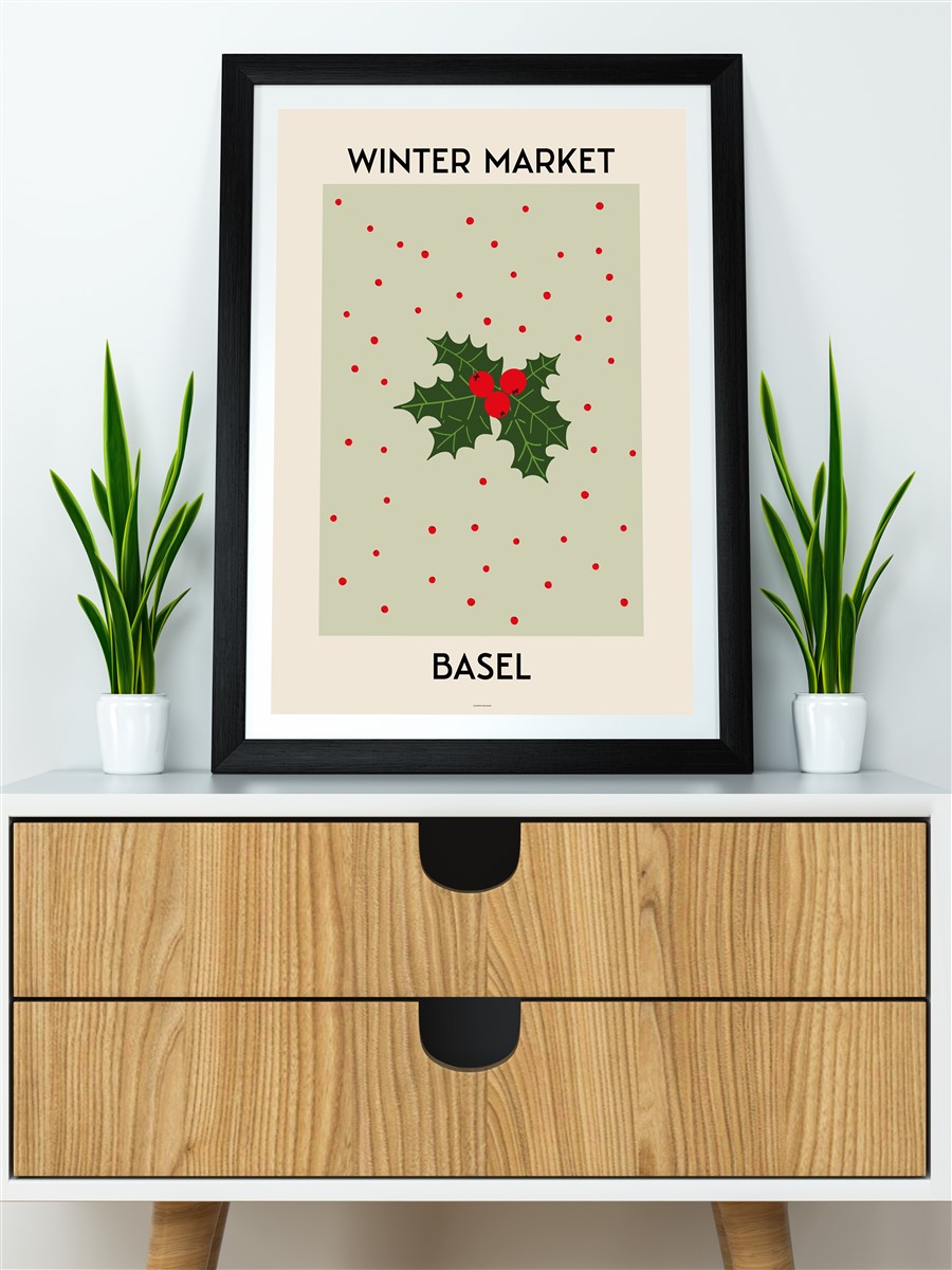 Basel Soyut Modern Poster Çerçevesiz Duvar Tablosu Sanatsal Poster