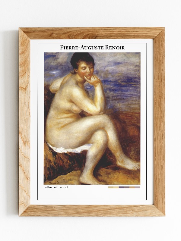 Pierre-Auguste Renoir Bather with a rock Poster