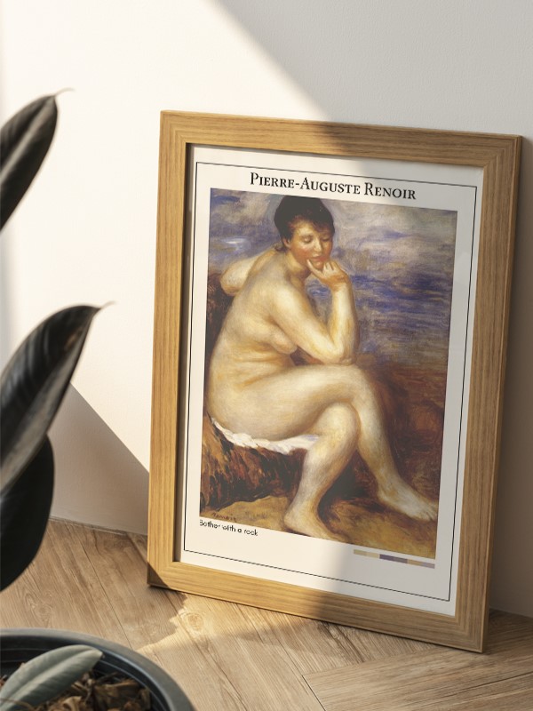 Pierre-Auguste Renoir Bather with a rock Poster