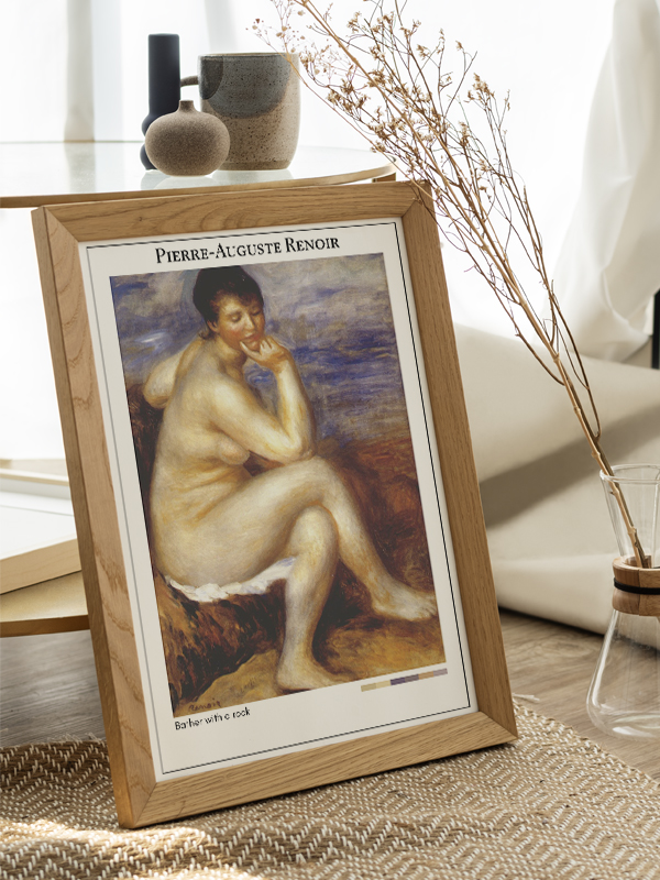 Pierre-Auguste Renoir Bather with a rock Poster