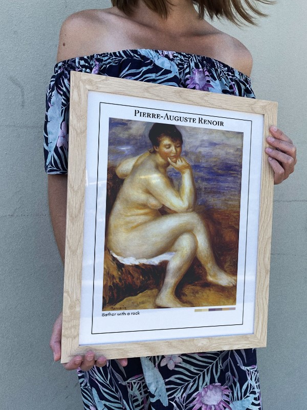 Pierre-Auguste Renoir Bather with a rock Poster