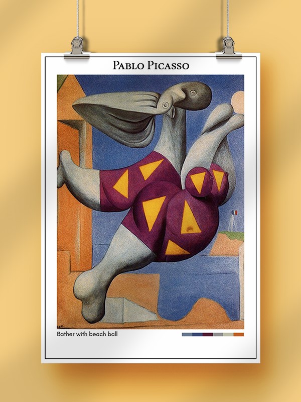 Pablo Picasso Bather with beach ball Poster