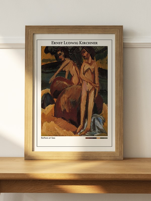 Ernst Ludwig Kirchner Bathers at Sea Poster - En İyi Fiyatlarla
